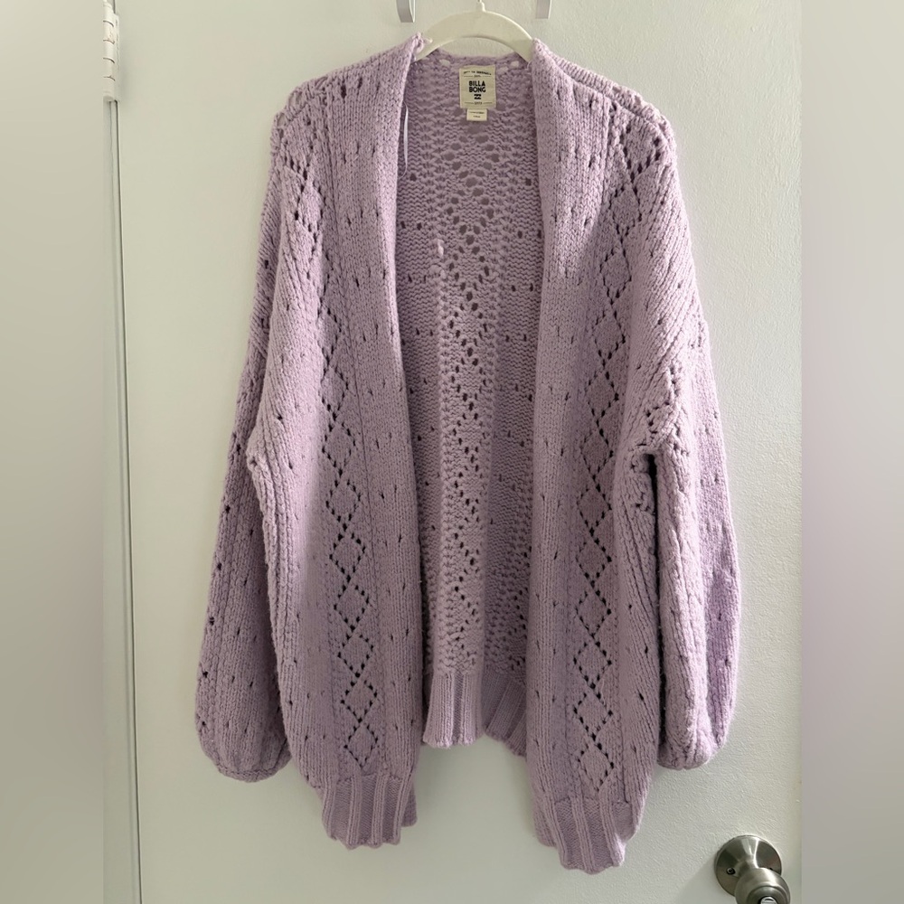 Billabong Lavender Knit Cardigan